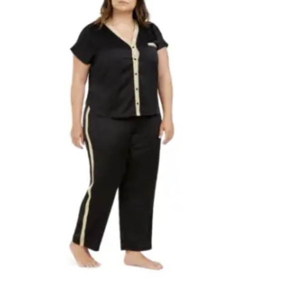 NWT I.N.C. black gold satin pajama set size 3X Intimates Sleepwear